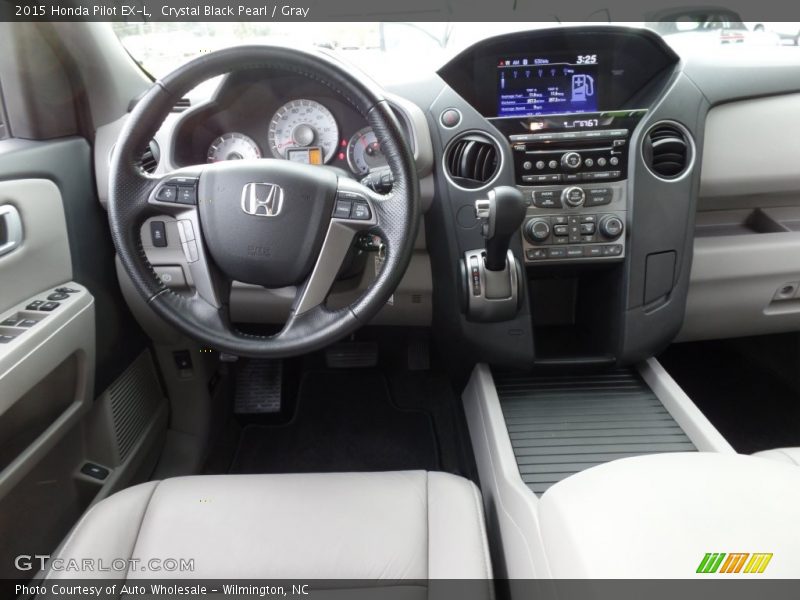 Crystal Black Pearl / Gray 2015 Honda Pilot EX-L