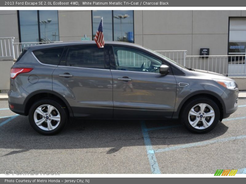 White Platinum Metallic Tri-Coat / Charcoal Black 2013 Ford Escape SE 2.0L EcoBoost 4WD