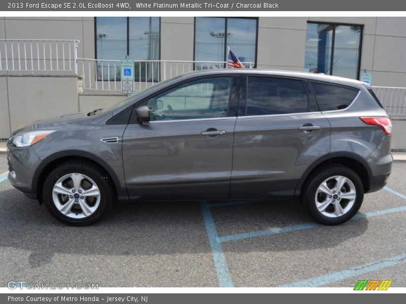 White Platinum Metallic Tri-Coat / Charcoal Black 2013 Ford Escape SE 2.0L EcoBoost 4WD