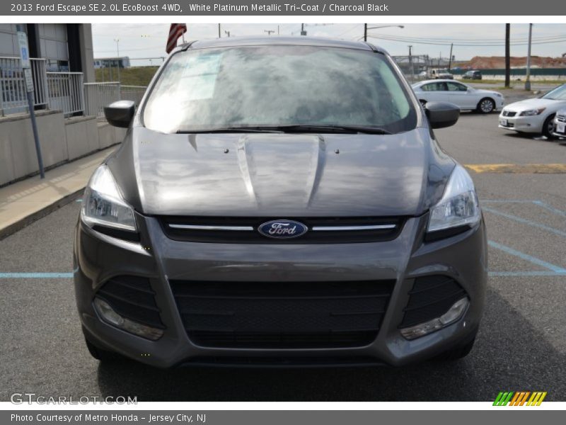 White Platinum Metallic Tri-Coat / Charcoal Black 2013 Ford Escape SE 2.0L EcoBoost 4WD