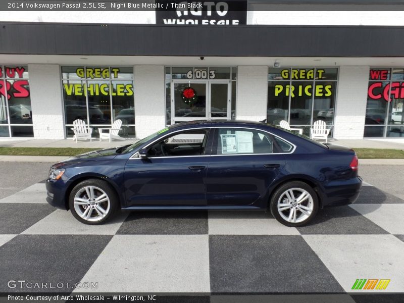 Night Blue Metallic / Titan Black 2014 Volkswagen Passat 2.5L SE