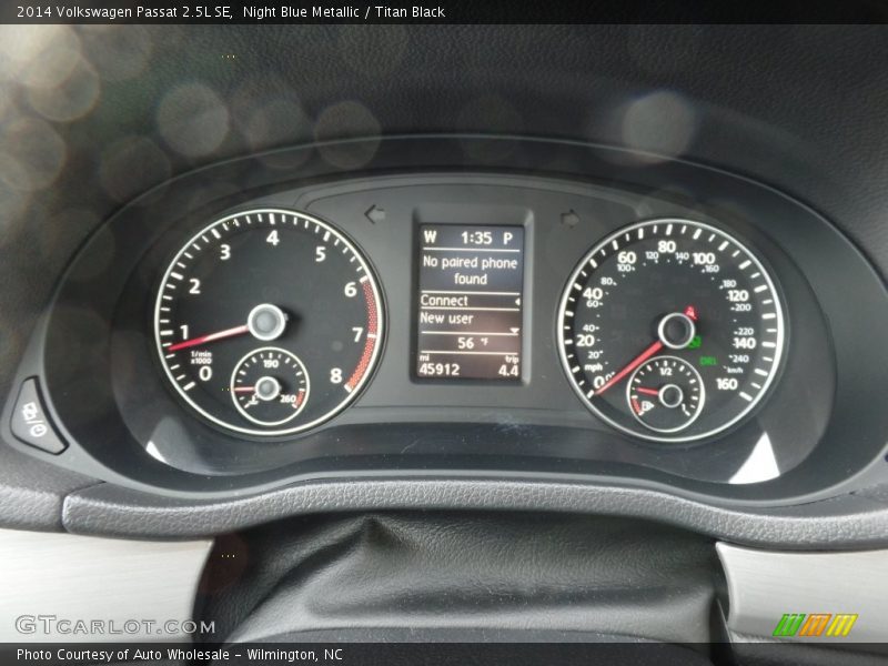 Night Blue Metallic / Titan Black 2014 Volkswagen Passat 2.5L SE