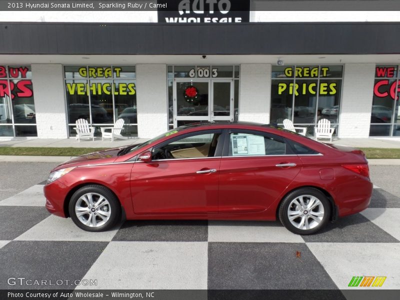 Sparkling Ruby / Camel 2013 Hyundai Sonata Limited