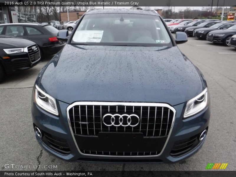 Utopia Blue Metallic / Titanium Gray 2016 Audi Q5 2.0 TFSI Premium quattro