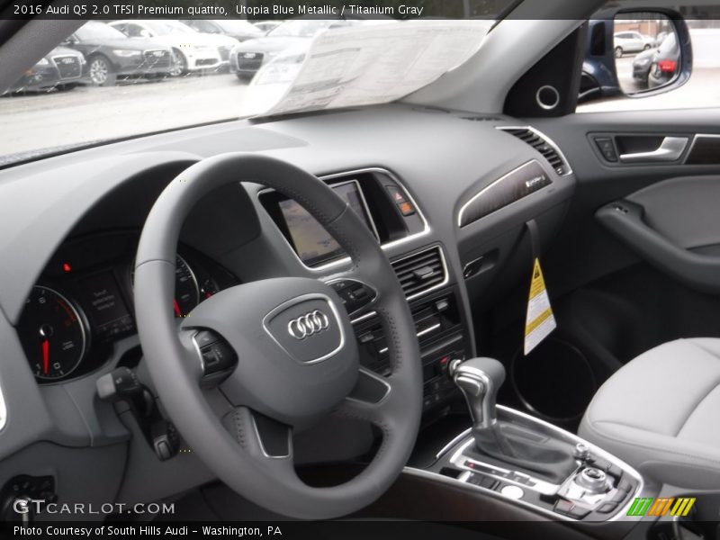 Utopia Blue Metallic / Titanium Gray 2016 Audi Q5 2.0 TFSI Premium quattro