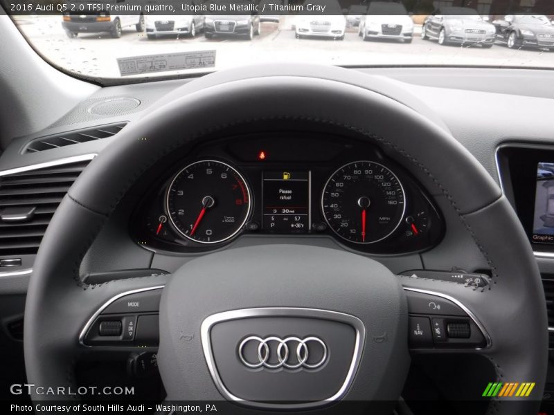 Utopia Blue Metallic / Titanium Gray 2016 Audi Q5 2.0 TFSI Premium quattro
