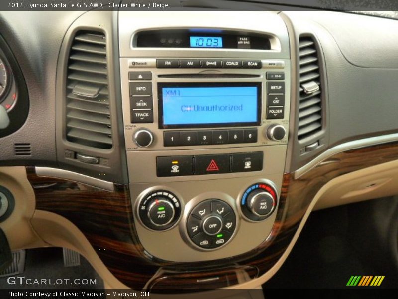 Glacier White / Beige 2012 Hyundai Santa Fe GLS AWD