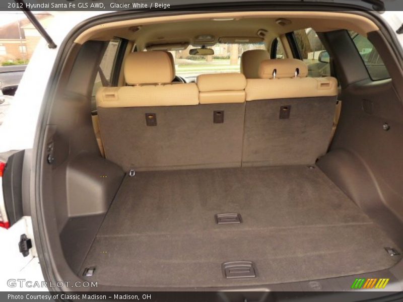 Glacier White / Beige 2012 Hyundai Santa Fe GLS AWD