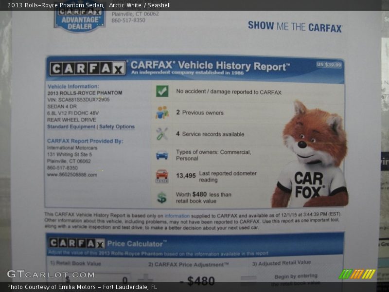 Arctic White / Seashell 2013 Rolls-Royce Phantom Sedan