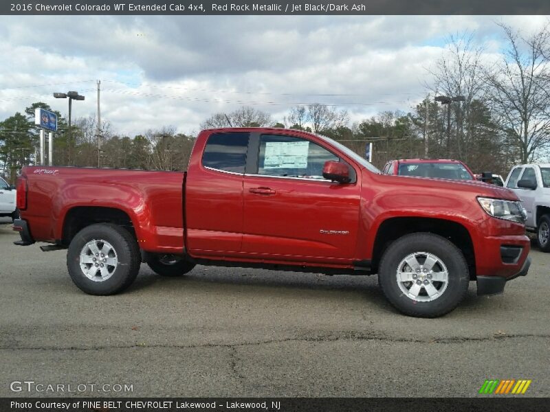 Red Rock Metallic / Jet Black/Dark Ash 2016 Chevrolet Colorado WT Extended Cab 4x4