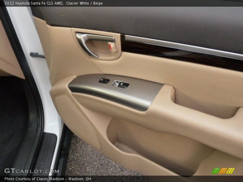 Glacier White / Beige 2012 Hyundai Santa Fe GLS AWD