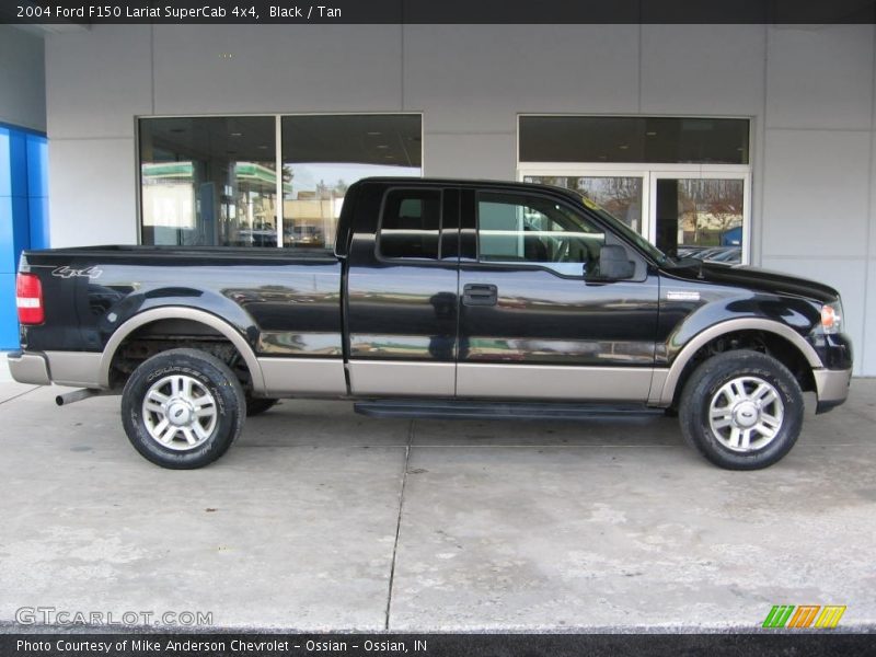 Black / Tan 2004 Ford F150 Lariat SuperCab 4x4