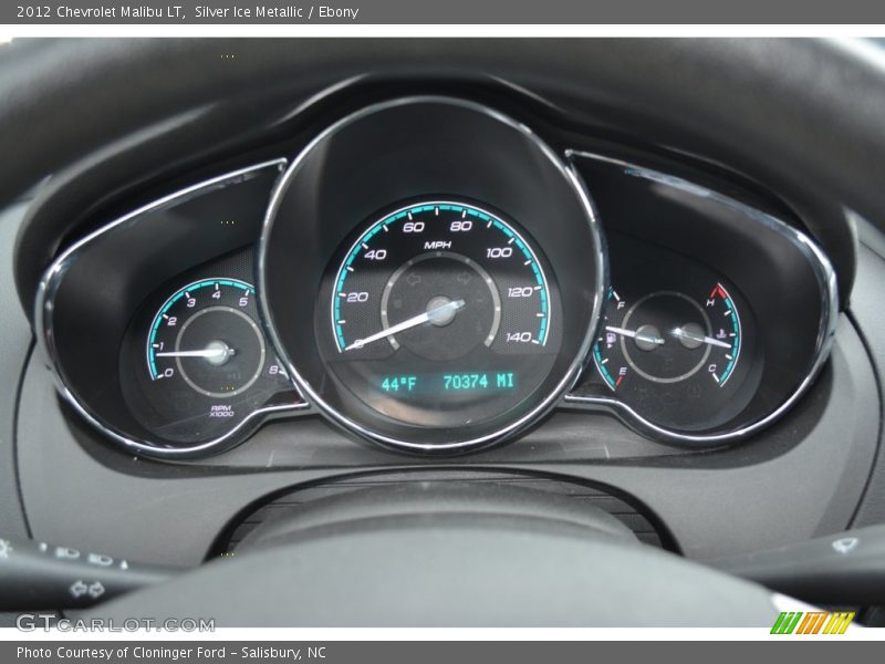 Silver Ice Metallic / Ebony 2012 Chevrolet Malibu LT