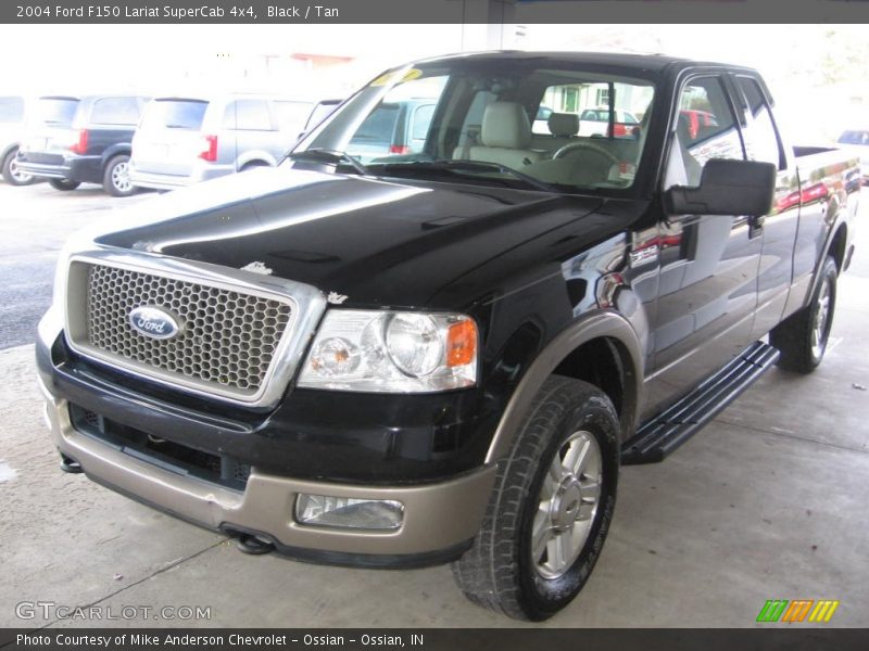 Black / Tan 2004 Ford F150 Lariat SuperCab 4x4