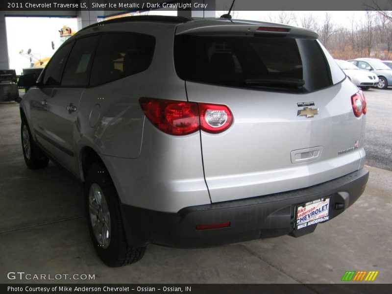 Silver Ice Metallic / Dark Gray/Light Gray 2011 Chevrolet Traverse LS
