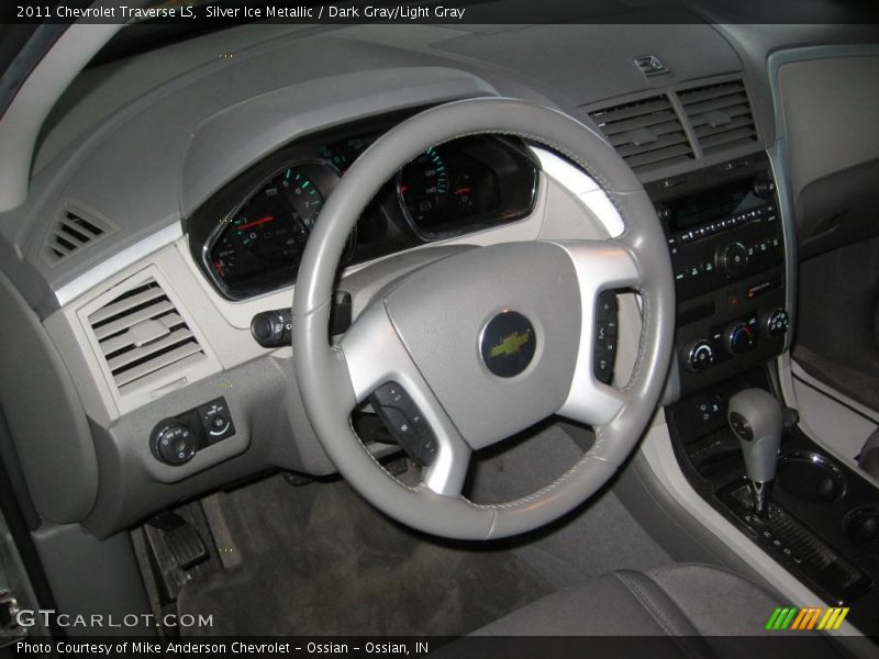 Silver Ice Metallic / Dark Gray/Light Gray 2011 Chevrolet Traverse LS