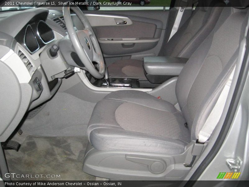 Silver Ice Metallic / Dark Gray/Light Gray 2011 Chevrolet Traverse LS