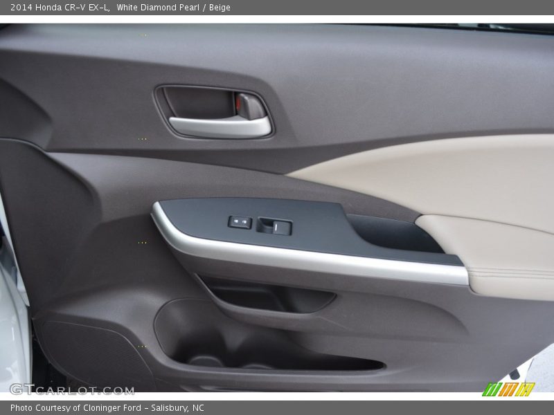 White Diamond Pearl / Beige 2014 Honda CR-V EX-L