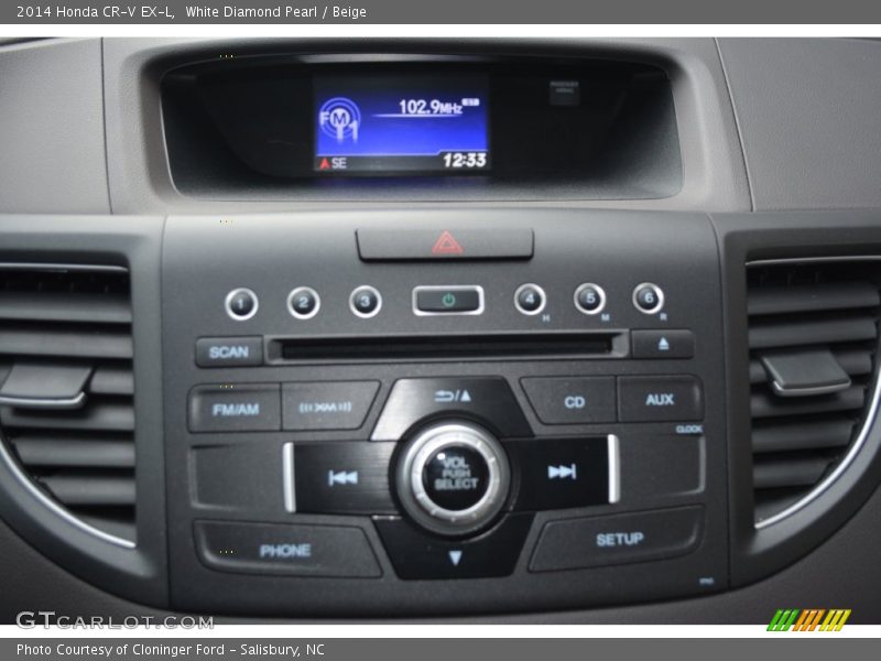 White Diamond Pearl / Beige 2014 Honda CR-V EX-L
