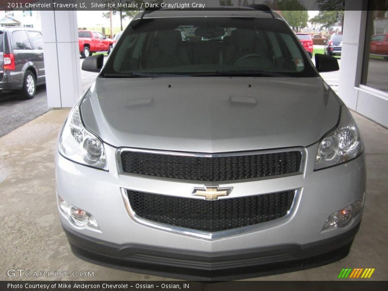 Silver Ice Metallic / Dark Gray/Light Gray 2011 Chevrolet Traverse LS