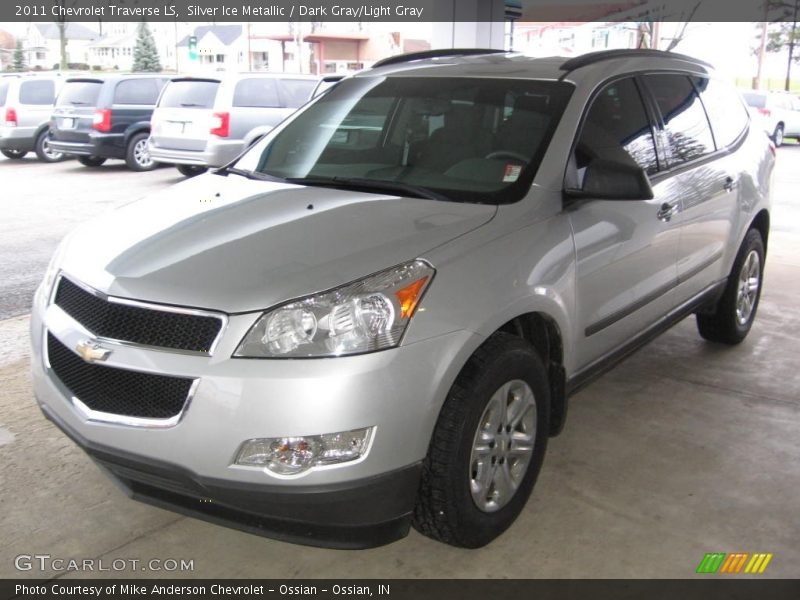 Silver Ice Metallic / Dark Gray/Light Gray 2011 Chevrolet Traverse LS