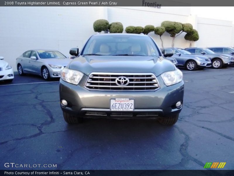Cypress Green Pearl / Ash Gray 2008 Toyota Highlander Limited