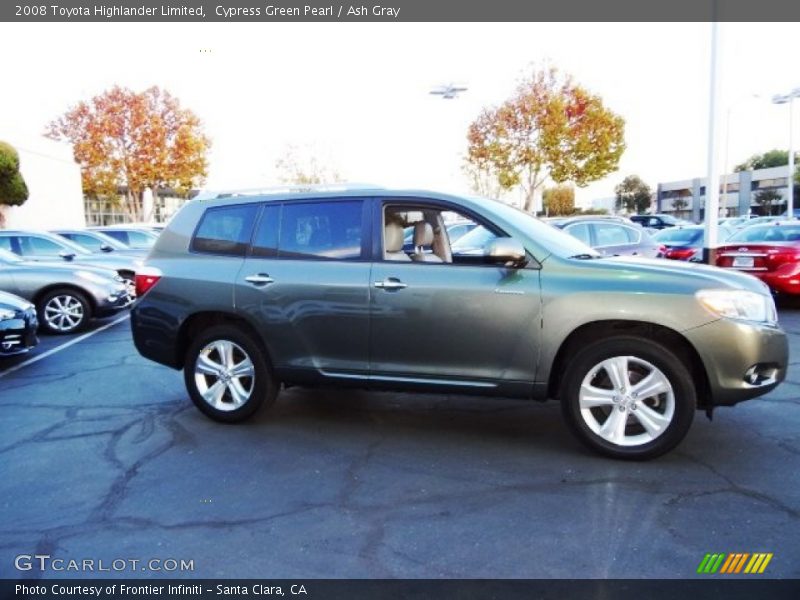 Cypress Green Pearl / Ash Gray 2008 Toyota Highlander Limited
