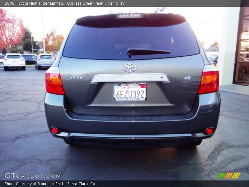 Cypress Green Pearl / Ash Gray 2008 Toyota Highlander Limited