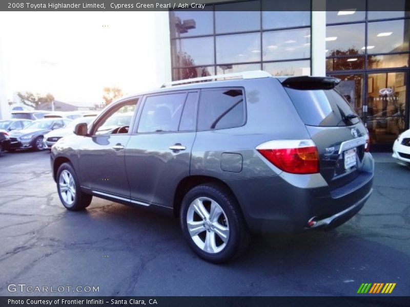 Cypress Green Pearl / Ash Gray 2008 Toyota Highlander Limited