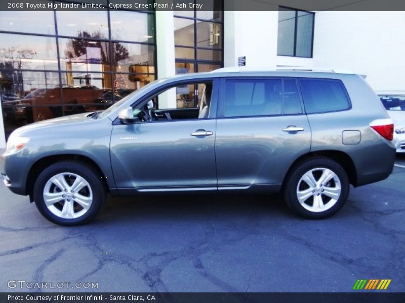 Cypress Green Pearl / Ash Gray 2008 Toyota Highlander Limited