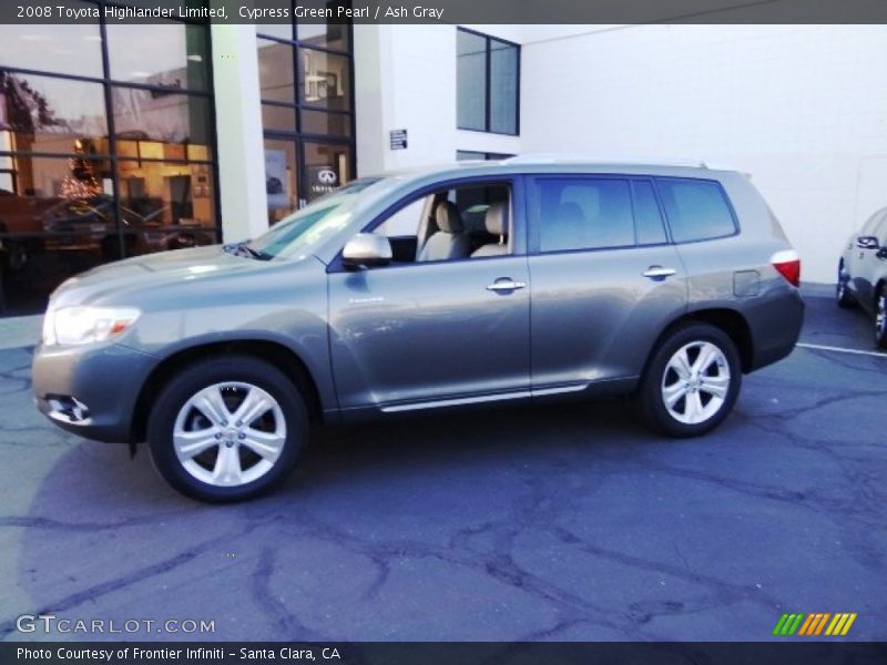 Cypress Green Pearl / Ash Gray 2008 Toyota Highlander Limited