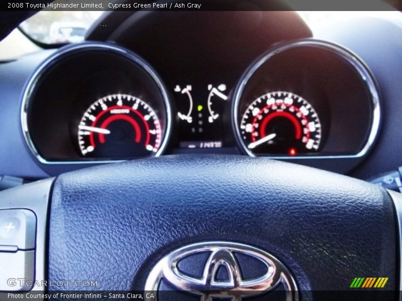 Cypress Green Pearl / Ash Gray 2008 Toyota Highlander Limited