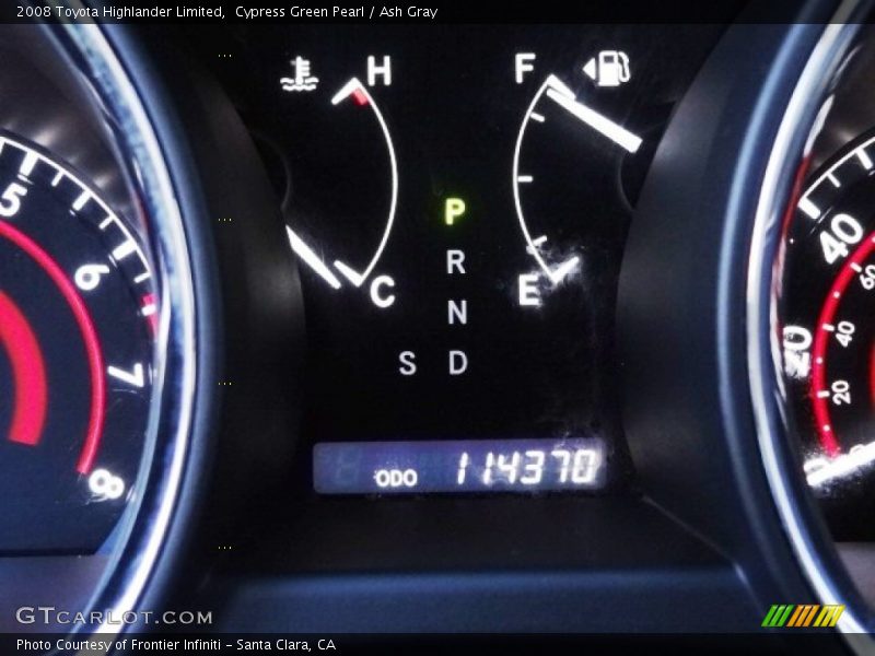 Cypress Green Pearl / Ash Gray 2008 Toyota Highlander Limited