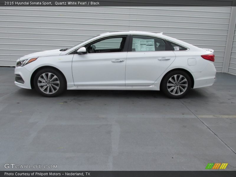 Quartz White Pearl / Black 2016 Hyundai Sonata Sport