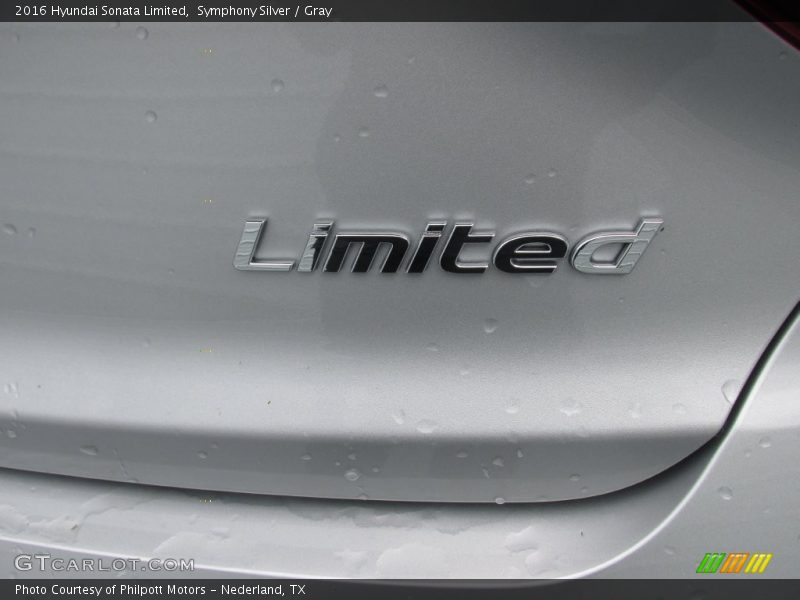 Symphony Silver / Gray 2016 Hyundai Sonata Limited
