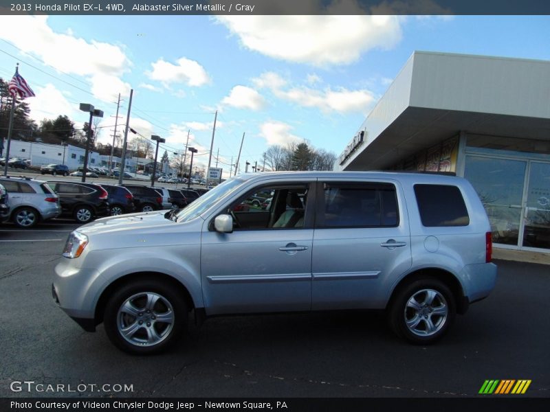 Alabaster Silver Metallic / Gray 2013 Honda Pilot EX-L 4WD