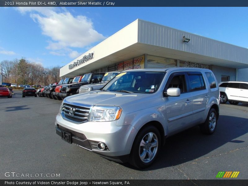 Alabaster Silver Metallic / Gray 2013 Honda Pilot EX-L 4WD
