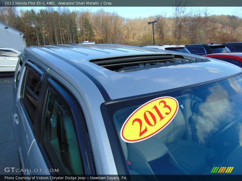 Alabaster Silver Metallic / Gray 2013 Honda Pilot EX-L 4WD