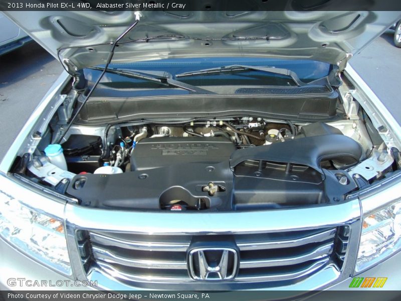 Alabaster Silver Metallic / Gray 2013 Honda Pilot EX-L 4WD