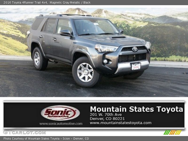 Magnetic Gray Metallic / Black 2016 Toyota 4Runner Trail 4x4