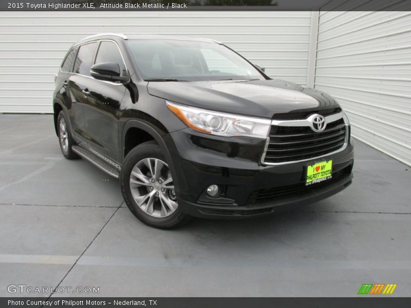Attitude Black Metallic / Black 2015 Toyota Highlander XLE
