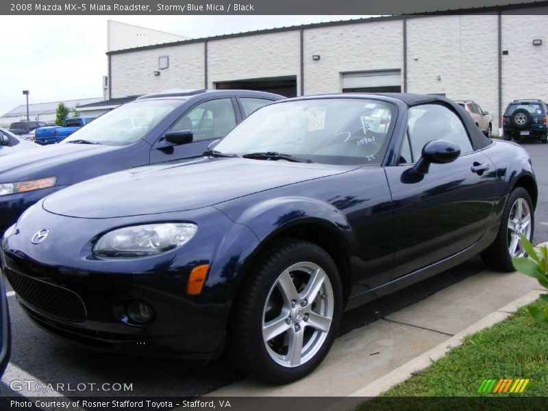 Stormy Blue Mica / Black 2008 Mazda MX-5 Miata Roadster
