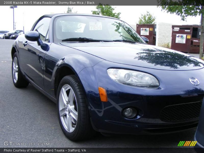 Stormy Blue Mica / Black 2008 Mazda MX-5 Miata Roadster