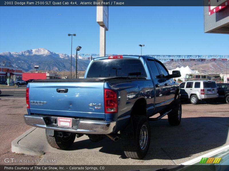 Atlantic Blue Pearl / Taupe 2003 Dodge Ram 2500 SLT Quad Cab 4x4