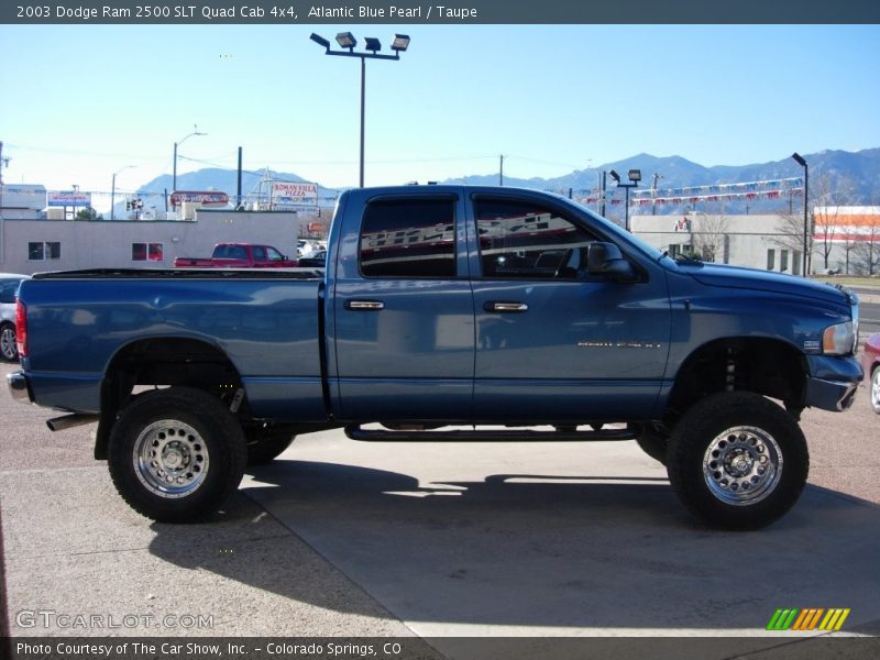 Atlantic Blue Pearl / Taupe 2003 Dodge Ram 2500 SLT Quad Cab 4x4