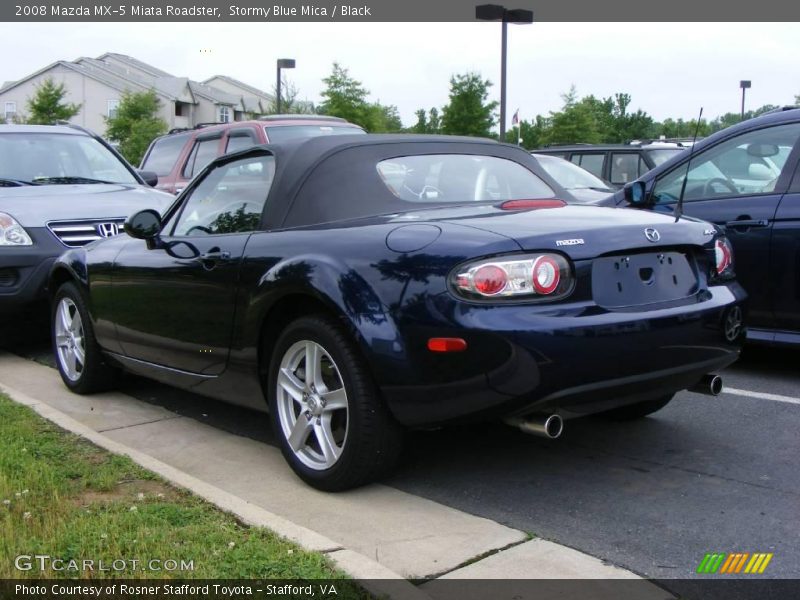 Stormy Blue Mica / Black 2008 Mazda MX-5 Miata Roadster