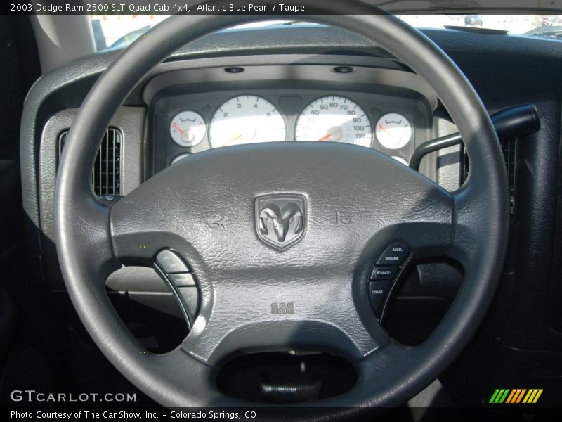 Atlantic Blue Pearl / Taupe 2003 Dodge Ram 2500 SLT Quad Cab 4x4