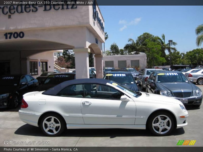Arctic White / Ash 2007 Mercedes-Benz CLK 350 Cabriolet