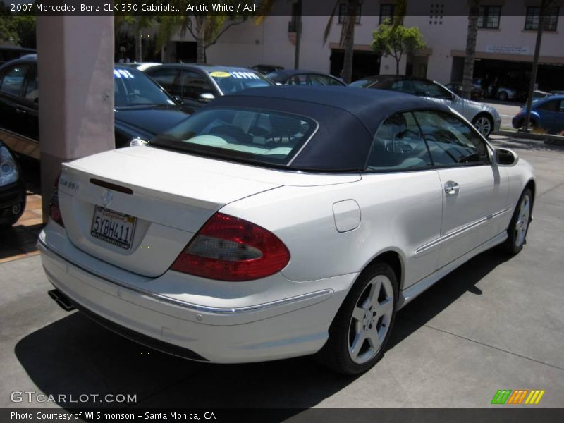 Arctic White / Ash 2007 Mercedes-Benz CLK 350 Cabriolet