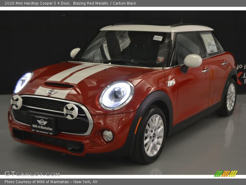 Blazing Red Metallic / Carbon Black 2016 Mini Hardtop Cooper S 4 Door